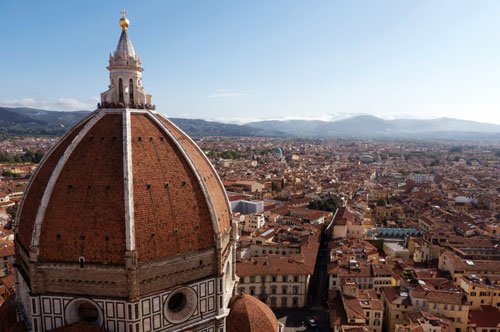Die Kathedralenanlage und die Kuppel von Brunelleschi