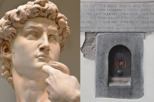 Geführte Tour durch die Galleria dell'Accademia mit Stopp an einer "buchetta" del vino